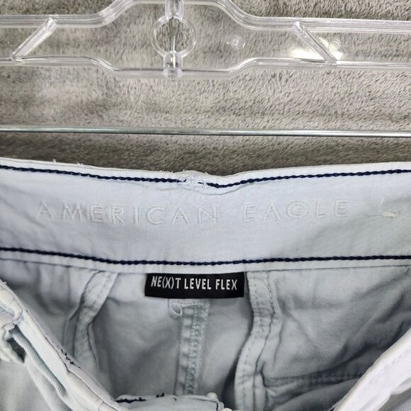 Mens Light Blue American Eagle Next Level Flex Classic Stretch Shorts Size 28 - Picture 4 of 12